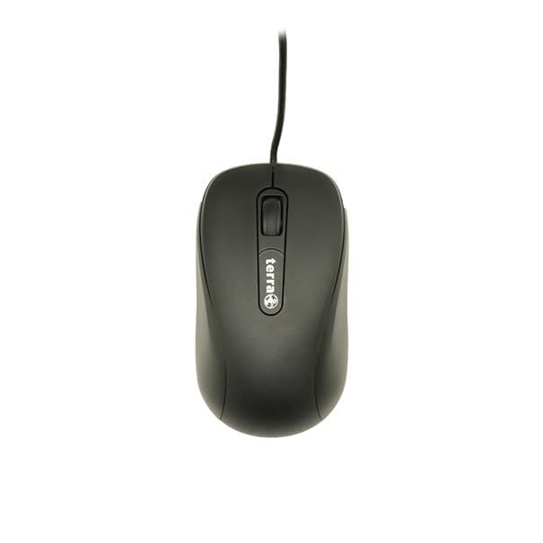 TERRA Mouse 1500 Corded USB black 3 Tasten, symmetrisch, mit Kabel, 1,80 m, afbeelding 3