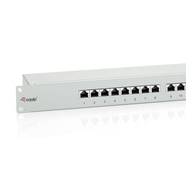 Equip Patchpanel CAT6 24 Port lightgrey 19" (1HE), afbeelding 2